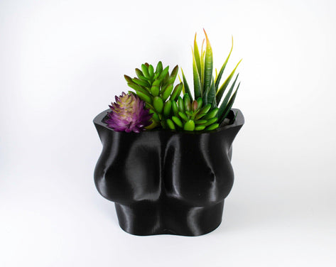 black boob planter
