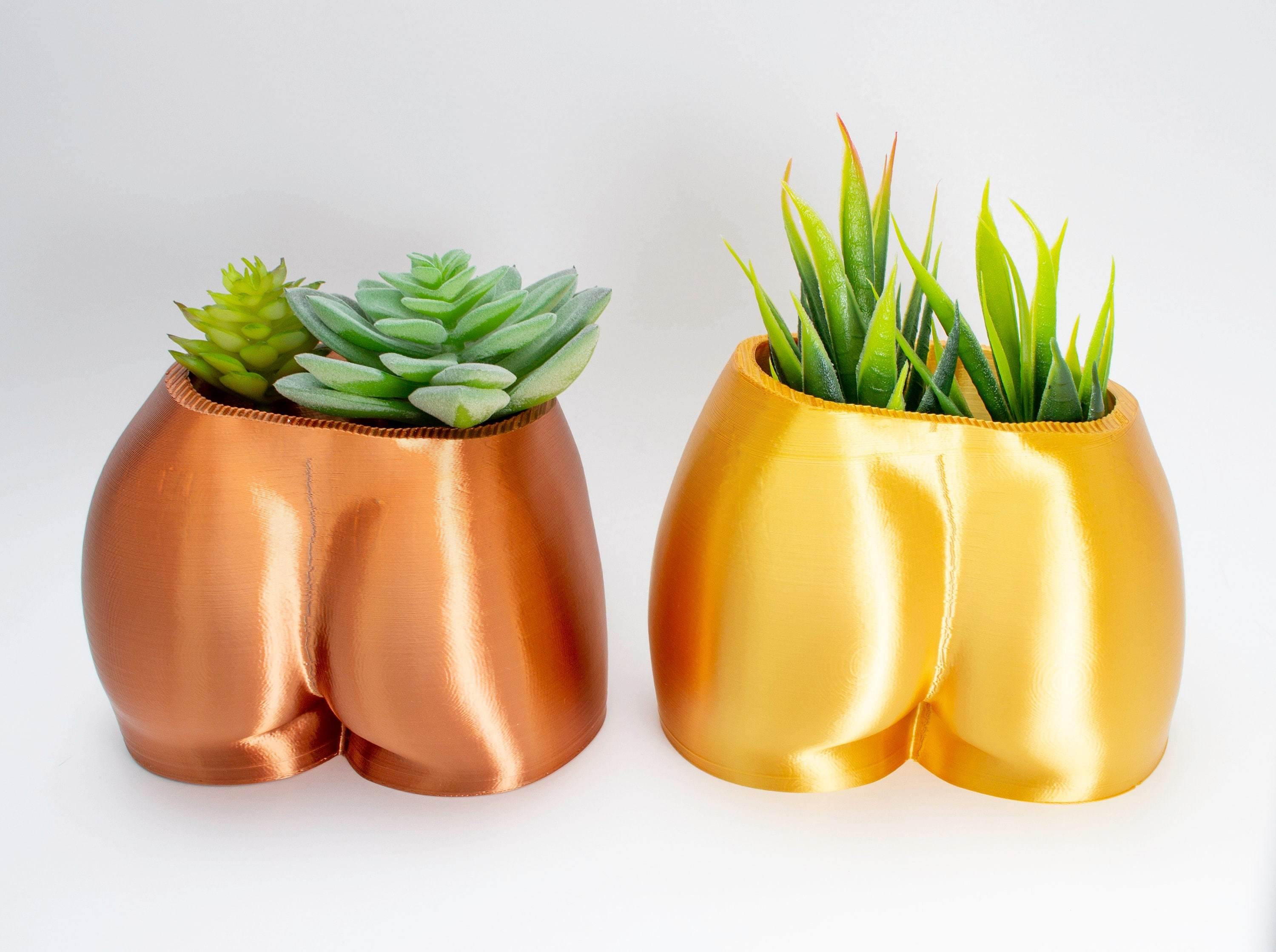 copper and gold butt planter